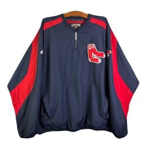 COOPERSTOWN COLLECTION By Majestic Athletic Red Sox Windbreaker Jacket Size XXL